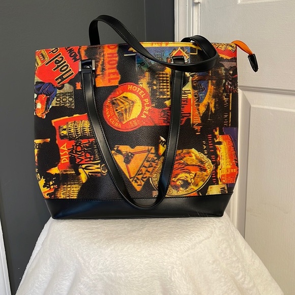 Sydney Love Handbags - Vintage Sydney Love Classic Hotel Tote Purse - Colorful Retro Design